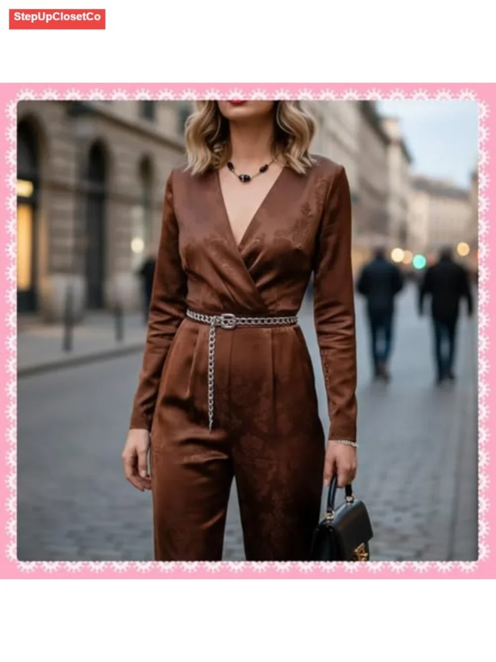 Silver Chain Belt Women Adjustable Waist Metal Link Belts for Dresses Jeans